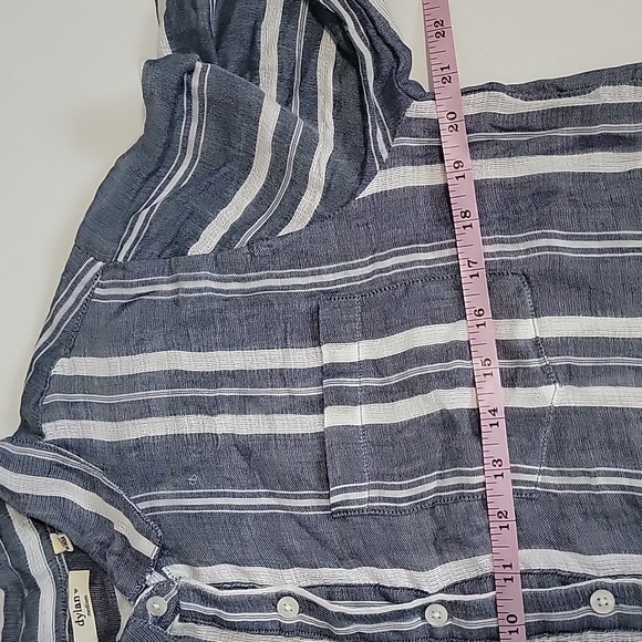 Dylan Woven Stripe Tie Top / Size M.NWOT - Picture 7 of 11